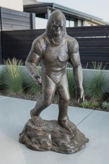 NIFAO Aluminum Bigfoot Sasquatch Statue on Rock Base 38"x29"x77"H