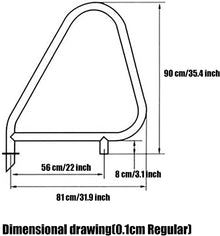 BSNANCA Pool Handrail Swimming Pool Entrance Handrails Humanized Silver Pool Rail Spa Handrails with Accessories Pool Railing for Inground Pool, Easy to Install, 1Pcs/2Pcs ()