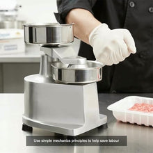 DLYZAYE Commercial Hamburger Patty Press Maker, Manual Burger Forming Machine, Stuffed Hamburger Maker, Stainless Steel Grill Burger Press Tool with 500 Greaseproof Papers