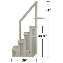 Cloud Grey Steps Swimming Pool Ladder for Aqua Select, Capacity 350 Lbs