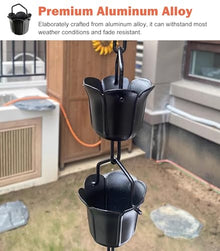 YUSIWOAL Modern Rain Chain for Gutter Downspout Replacement, Decorative Water Flow Solution for Garden Patio and House Eaves(3.5M (11.5Ft))
