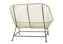 Innit Inlove Loveseat Ivory Weave on White Frame