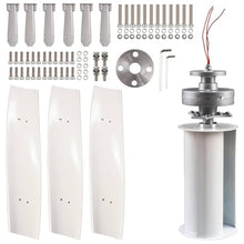 LQQYJSM 10000W Wind Turbine Generator, Low Speed 3 Blades Wind Turbine Kit Windmill Generator 12V 24V 48V 220V Portable Vertical Helix Wind Power Turbine Generator Kit with Controller,220V