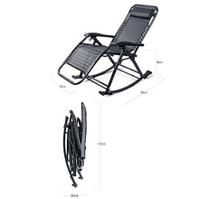 CUTPOIY Zero Gravity Portable Outdoor Indoor Patio Seating Garden Rocking Chair Folding Lounge Chairs Adjustable Backrest Reclining Chair Poolside Steel Frame, A+Cushion a