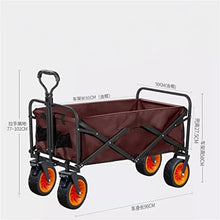 WAFEOGK Outdoor Utility Wagon 8" Wheel Portable Camping Cart Garden Shop Sport Beach Hand Trolley Bearing 120 kg(E)