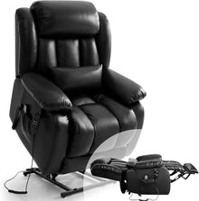 HTERWQEA Dual Motor Power Lift Recliner Chair with Massage & Heat