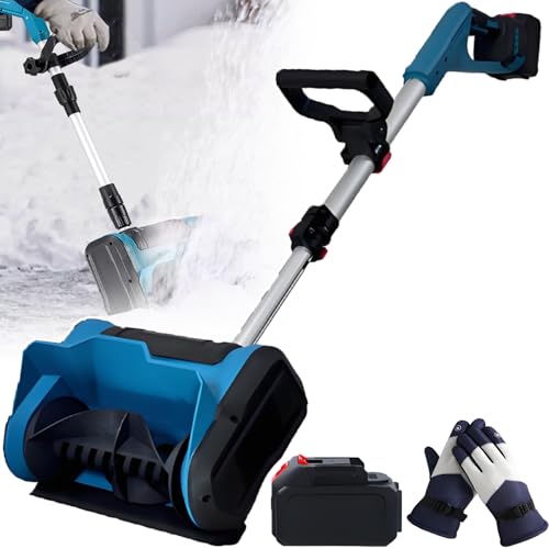 600w Electric Snow Shovel - Cordless Snow Blower - Electric Snow Throwers, Cleaning Width 25.4cm (10in), Save 80% of Time, Winter Snow Removal Equipment 1battery (1battery)