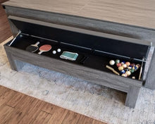 Chamberlain Game Tables Rocky Mountain Nights 7ft Pool Table with Benches and Dining Top Gray