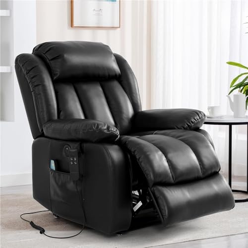 Dual Motor Power Lift Recliner with Heat Massage for Elderly Adults