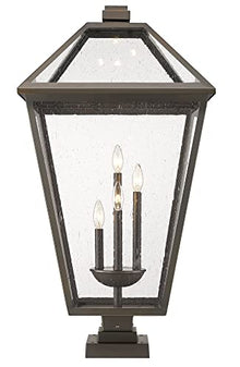 Z-Lite Talbot Outdoor Post Light, 4-Light, 240 Watts, Black
