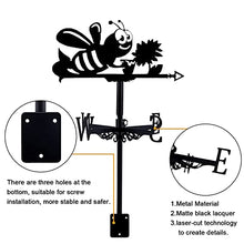 Weathervane in Garden & Outdoor Metal Weather Vane with Creative German Shepherd Go Fishing Bald Eagle Fighter Plane Shaped Weathercock Wind Direction Indicator (Style 5) (Style 2)