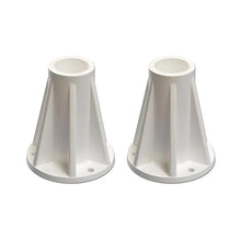 3 Step Inground Pool Ladder & 6 in Ladder Surface Mounting Base, White