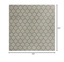 Unique Loom Outdoor Trellis Collection Area Rug - Trellis (Square 13' 0" x 13' 0", Gray/ Ivory)