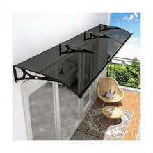 Door Canopy 24in x 59in Durable Outdoor Patio Awning Canopy UV Resistant Rain & Snow Protection Large Gutter for Exterior Door Entrance Porch