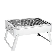 Trumpet Home Folding Stainless Steel Grill Charcoal Grill Rack Outdoor Portable Camping BBQ Grill for Roasts (D As show)