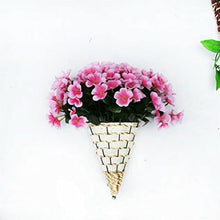 SDREYKUF Natural Rattan Wall Planter Hanging Flower Pot Hanger Basket Vase Metal Plant Hang Home Garden Decoration