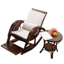 Large Outdoor Rocking Chair, Anti-Tipping Design, Ergonomic Design, Suitable for Living Room Balcony Garden(Brown,132 * 83 * 66cm)