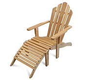 Windsor Teak Furniture Premium Grade A Teak Adirondack Chair with Ottoman