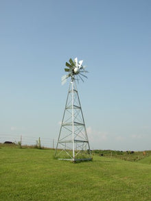 Outdoor Water Solutions 20-Feet Ornamental Galvanized 3-Legged Windmill Silver Galvanized