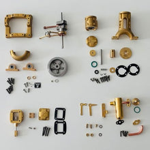 RW-BL1K Mini Reversible Reciprocating Single-Cylinder Live Steam Engine and Boiler Model Kit, Precision CNC Machining for Smooth Operation, for Steam Boat Collectors Industrial Enthusiasts