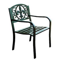 ELUKHT Daily Necessities Outdoor Terrace Metal Wrought Iron Dining Chair, Single Chair with armrests and Back, Outdoor Metal Rust-Proof Seats for patios, porches and Decks (A)
