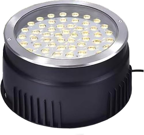 bleslin Outdoor Landscape Lights - LED Underground Light, AC 220V Round Recessed Spotlight, IP65 Waterproof Floor Light,Garden Courtyard Ground Lights, Decorative Lighting Led Beam Light(White,36W)