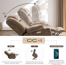 Oversized Power Lift Recliner with Massage, Heat & USB Charging Ports