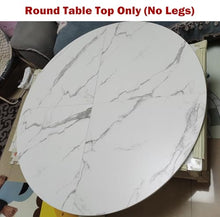 Innovz Portable Foldable Round Table Top Modern, White Marble Wooden Family Dinner Top Storable, Card Table/Kitchen Table/Coffee Table Utility Furniture Desk Top(180cm(71inch))