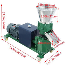 THUXEON 220V Feed Pellet Machine Chicken Feed Pellet Mill Machine with Four Head Pressure Roller Output 200Kg/h Animal Food Maker 4.5KW Feed Granulator