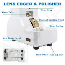ALSUP Manual Optical Lens Edger Hand Mill Edging Machine Processing Grinder Grinding Machine Milling Machine, for Optical Shop