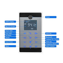 Sauna Steam Generator Sauna Heater 9KW Auto Drain Brass Valve Shower Steam Sauna Bath Generator Steam Room Touch Screen LCD Display Sauna Accessories (Color : VS-C090-9KW-BP) (Vs)