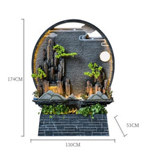 GLigeT Outdoor Water Fountain Courtyard Entrance Garden Decoration, Corner Landscape, Creative Large Rockery Landscape Water Curtain Wall Water Waterfall Outdoor Fountain