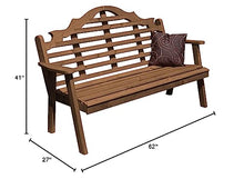 Furniture Barn USA Pine 5' Marlboro Garden Bench, Mushroom Stain