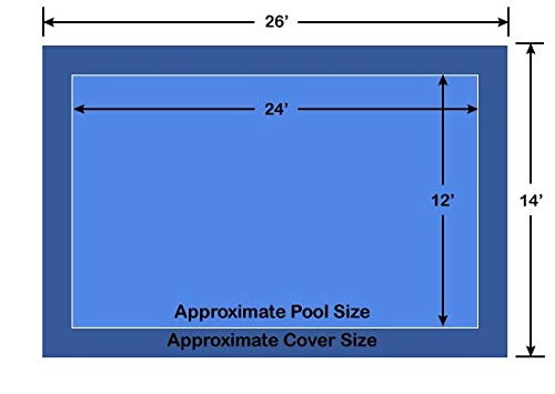 Loop-Loc 12' x 24' Rectangle Super Mesh Pool Safety Cover Blue