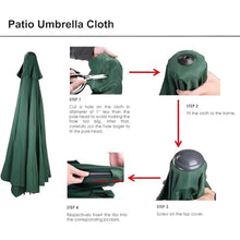 RJYYYDS Large Umbrella Parasol Replacement Canopy for Patio Umbrella 2.3M 2.7M 3M Fits 6 8 Ribs Durable Outdoor Sunshade Coverfor Garden Terrace Frame Not Included