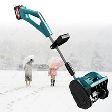 HYUIO Cordless Electric Snow Blower,Electric Snow Shovel/Snow Thrower,Handheld Cordless Electric Snow Shovel,Adjustable Telescopic Pole,Blue