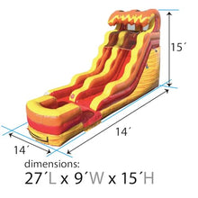 TentandTable 15FT Commercial Inflatable Water Slide & Blower, Lava Wave