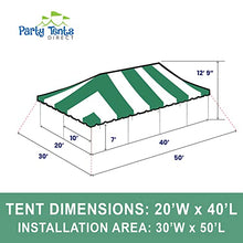 Party Tents Direct 20'x40' Weekender Canopy Tent Green