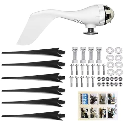 AISINILALAO High Power Wind Turbine Generator Kit 5000W 12V 24V 48V with 6 Blade Wind Generator Kit with MPPT Controller, Wind Power Generator for Hybrid Solar Wind System,24v