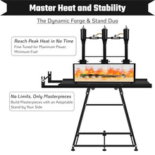 Simond Store - 3 Burner Forge with Propane Forge Stand 24" X 12" Heavy-Duty Blacksmith Forge, for Single & Double Propane Forges for Blacksmithing, Knife Making Forge Kit & Blacksmithing the Forge.