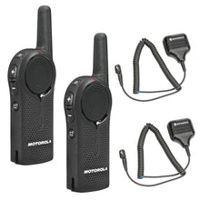 Motorola Solutions DLR1020 Two-Way Digital Business Radio + HKLN4606 Remote Speaker Mic 2-Pack Black