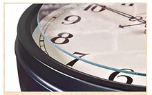EHVYBDX Double Sided Wall Clock Vintage, Clock for Garden Outdoor Home Silent Non-Ticking Wall Mounted Clock,C