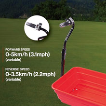Electric Wheelbarrow Cart, Powered Garden Cart, 264LBS Capacity, 2.6 cu.ft Volume, 24V 180W 75L, 4 Wheeled for Yard, Farm, Beach and Heavy Duty Hauling (Red)