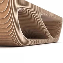 LUNIZ Garden Bench Outdoor Sliced ​​Seats Fiberglass Leisure Stools Lobby Landscape Benches Patio Seating for Park