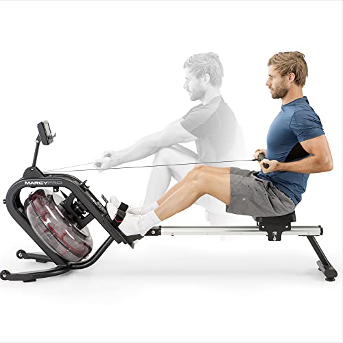 Marcy Pro Water Resistance Rower Rowing Machine Black/Red/Silver