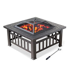 Fire Pit Wood-Burning fire Pit Table Set, 30-inch Large fire Pit, Outdoor Garden Barbecue fire Pit, Heater, ice Pit
