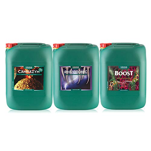 CANNA Boost, Cannazym, Rhizotonic Hydroponic Nutrient Bundle 20 Liter