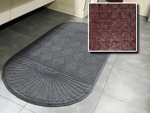 FloorGuard Heavy Duty All Purpose Entrance Mat Diamond 6' x 21' Burgundy