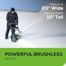 Greenworks 80V (75+ Compatible Tools) 20” Brushless Cordless Snow Blower, 2.0Ah Battery and Charger Included