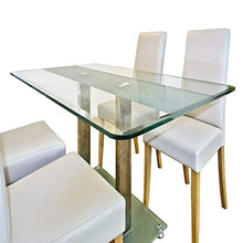 Dulles Glass 36X60 inch Rectangular Glass Table Top - Tempered - 3/8" Thick Glass Surface, Safe Beveled Edge, Radius Corners, Multipurpose for Dining Table, Patio, Coffee and End Table
